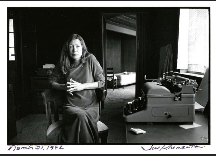 Love this photo: Joan Didion; with typewriter. 1992. By Jill Krementz